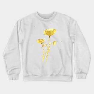 Watercolor Poppy Flower Crewneck Sweatshirt